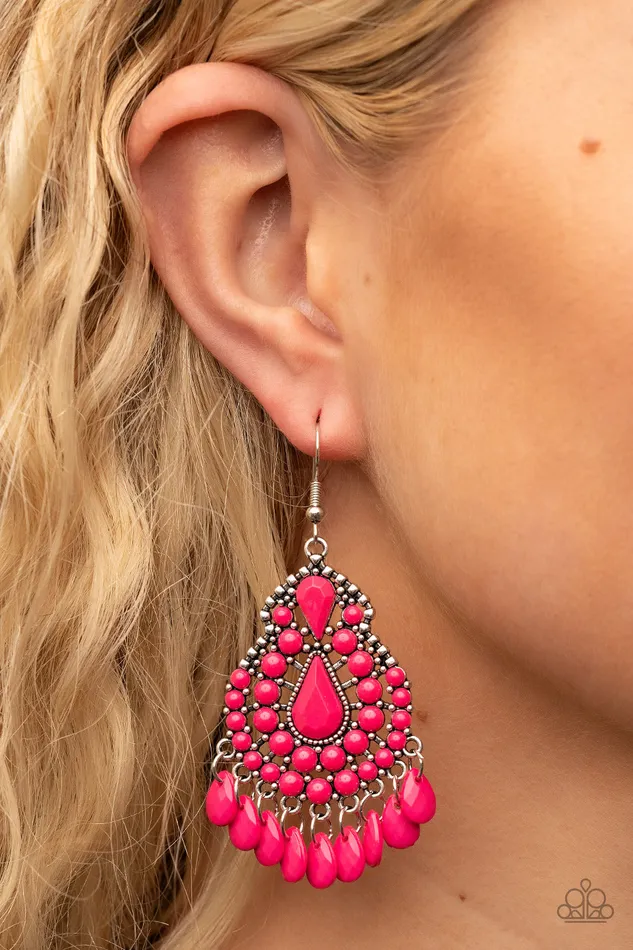 Persian Posh Pink Paparazzi Accessories Earrings