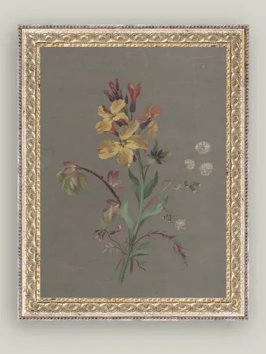 Petal Lane Earrings French Wildflowers 12x16 Framed Art