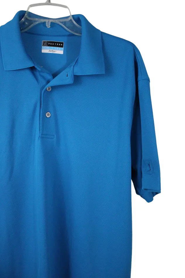 PGA Tour Rings PGA Tour Blue Polo Shirt L