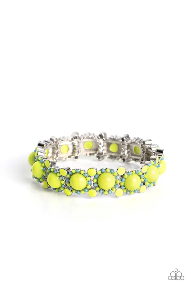 Pop Art Party Green Paparazzi Accessories Earrings