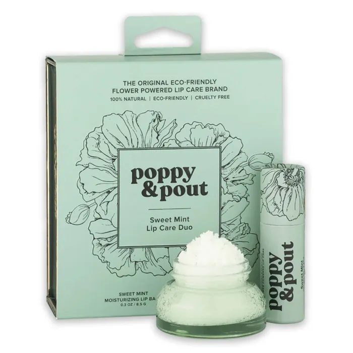 Poppy Pout Sweet Mint Duo Lip Care Gift Set POPPYPOUT Earrings