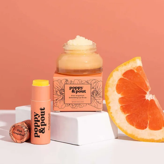 POPPYPOUT Earrings Poppy Pout Pink Grapefruit Lip Care Duo Gift Set