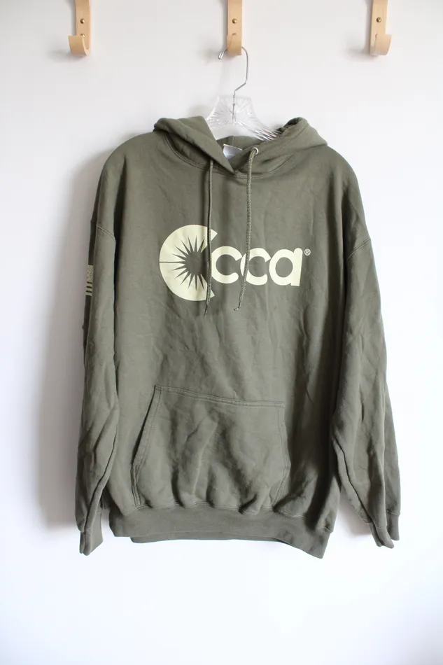 Port And Company Port Co Olive Green CCA Logo Hoodie XL Earrings
