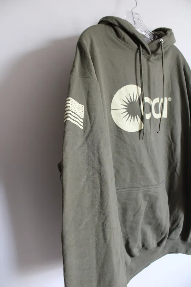 Port And Company Port Co Olive Green CCA Logo Hoodie XL Earrings