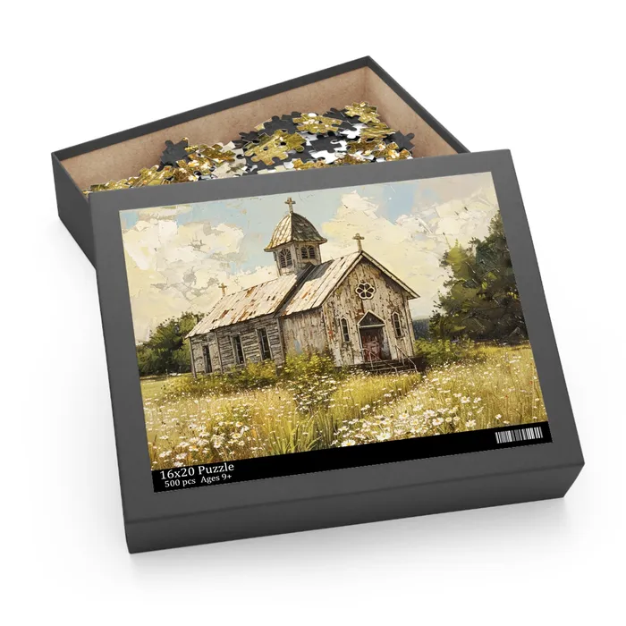 Portraits By NC Earrings Rustic Country Church Puzzle 120 252 500Piece
