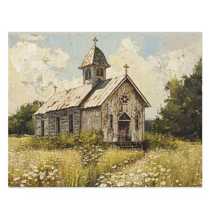 Portraits By NC Earrings Rustic Country Church Puzzle 120 252 500Piece
