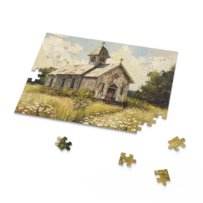 Portraits By NC Earrings Rustic Country Church Puzzle 120 252 500Piece