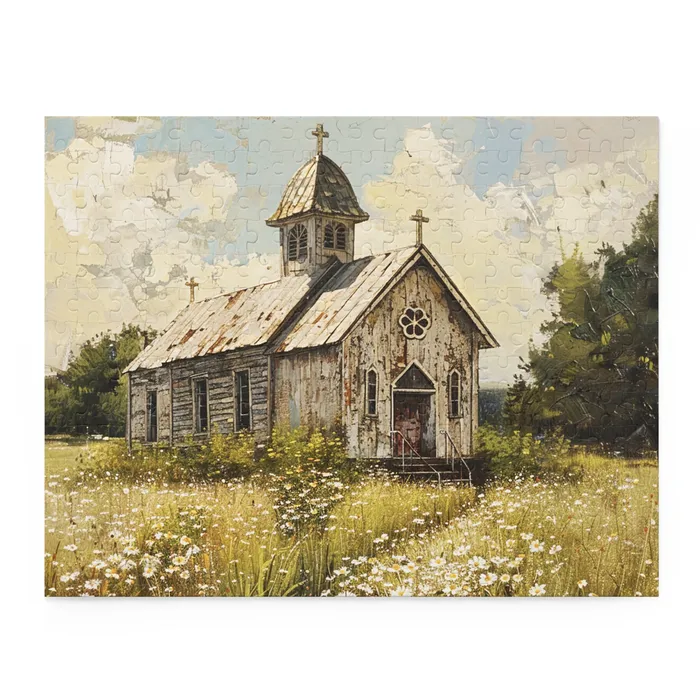 Portraits By NC Earrings Rustic Country Church Puzzle 120 252 500Piece