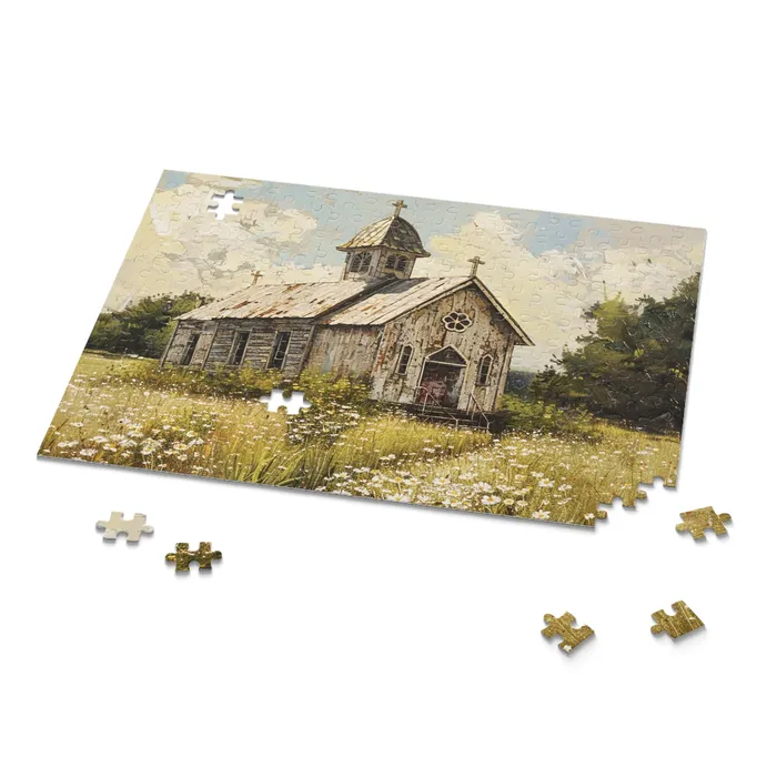 Portraits By NC Earrings Rustic Country Church Puzzle 120 252 500Piece