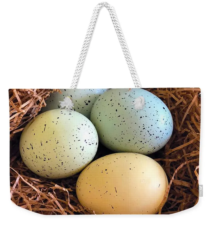 Portraits by NC Earrings Weekender Tote Bag Customizable Carryall Tote Easter Themed Tote Bag