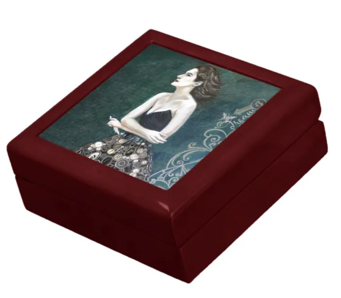 Portraits by NC KeepsakeJewelry Box The Novelist Lacquer Box Earrings