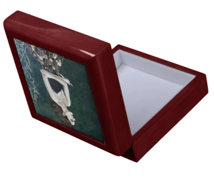 Portraits by NC KeepsakeJewelry Box The Novelist Lacquer Box Earrings