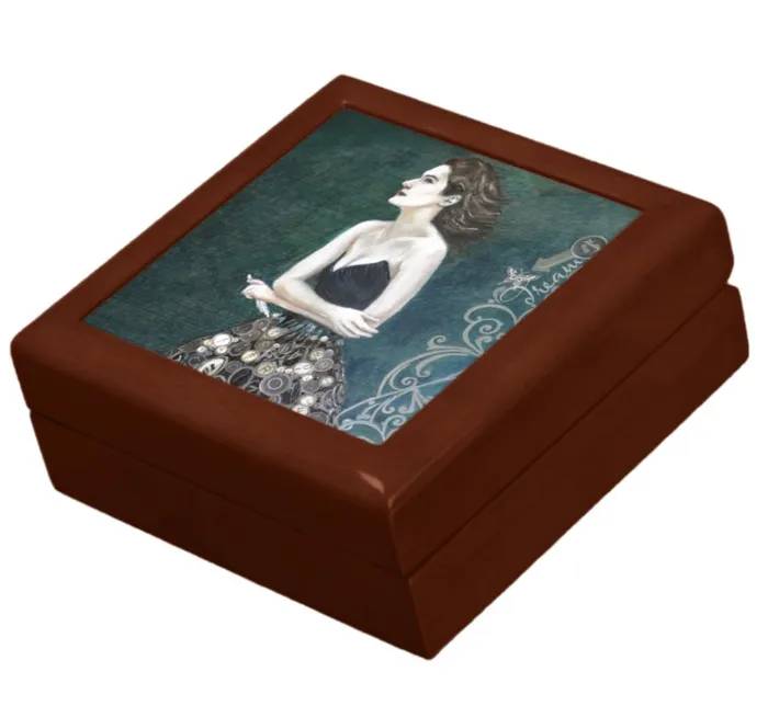 Portraits by NC KeepsakeJewelry Box The Novelist Lacquer Box Earrings