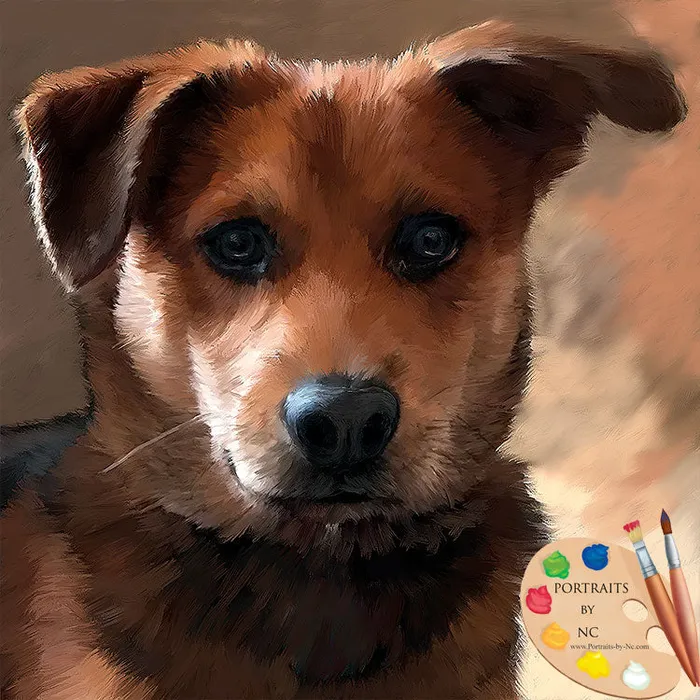 Portraits by NC Necklaces Puppy Digital Portrait