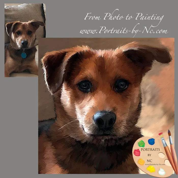 Portraits by NC Necklaces Puppy Digital Portrait
