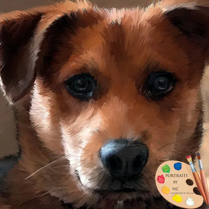 Portraits by NC Necklaces Puppy Digital Portrait