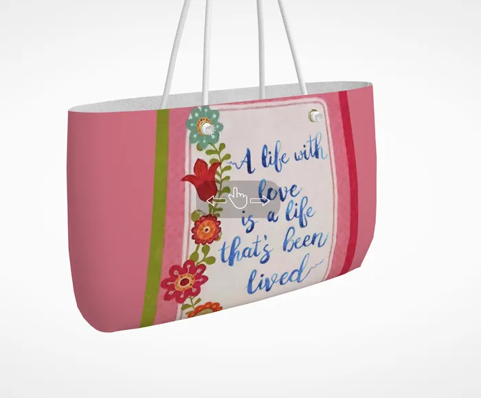 Portraits by NC Necklaces Weekender Tote Bag Carryall Shopping Bag Design A Life With Love Portraits by NC Necklaces Weekender Tote Bag Carryall Shopping Bag Design A Life With Love