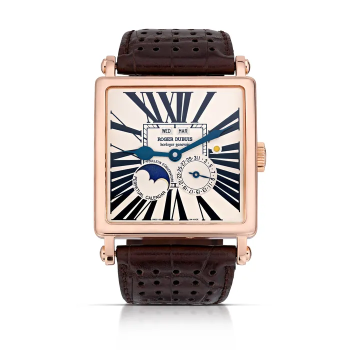 PreOwned Roger Dubuis Golden Square Perpetual Calendar Watch Stephen Silver Fine Jewelry Earrings PreOwned Roger Dubuis Golden Square Perpetual Calendar Watch Stephen Silver Fine Jewelry Earrings