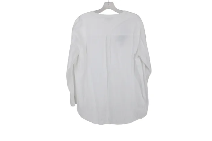 Preswick Moore Preswick Moore White Embroidered Top 1X Rings