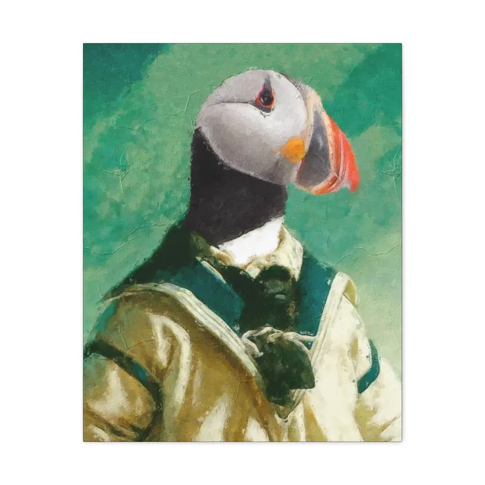 Printify Earrings Puffin Ahoi Canvas Gallery Wraps