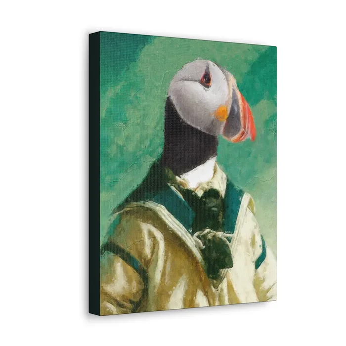 Printify Earrings Puffin Ahoi Canvas Gallery Wraps