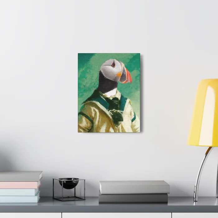 Printify Earrings Puffin Ahoi Canvas Gallery Wraps