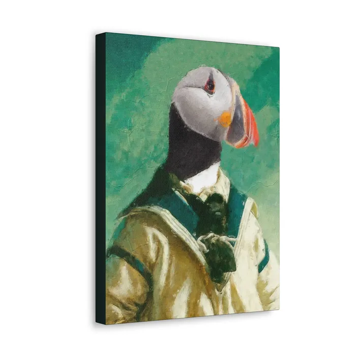 Printify Earrings Puffin Ahoi Canvas Gallery Wraps