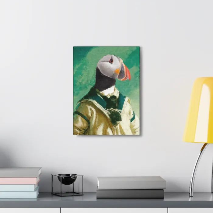 Printify Earrings Puffin Ahoi Canvas Gallery Wraps