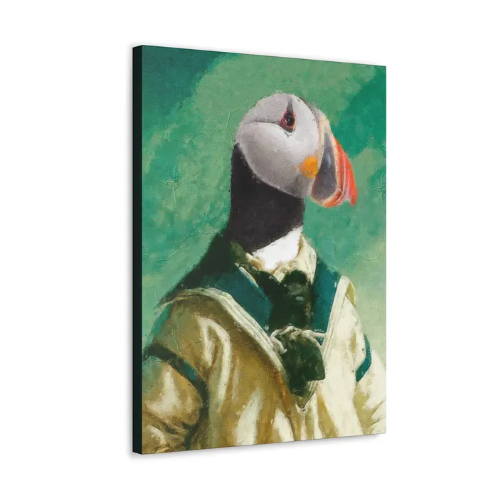 Printify Earrings Puffin Ahoi Canvas Gallery Wraps