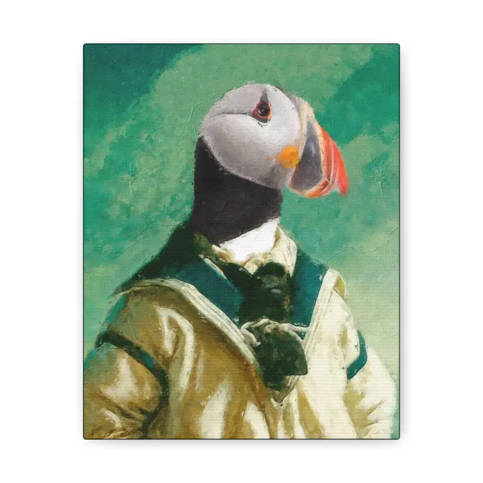 Printify Earrings Puffin Ahoi Canvas Gallery Wraps