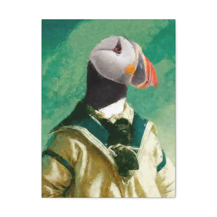 Printify Earrings Puffin Ahoi Canvas Gallery Wraps