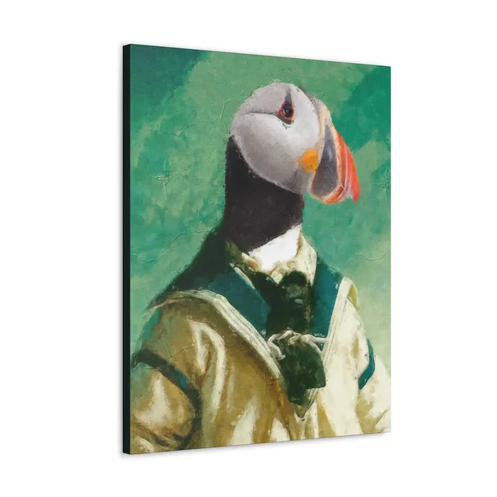 Printify Earrings Puffin Ahoi Canvas Gallery Wraps