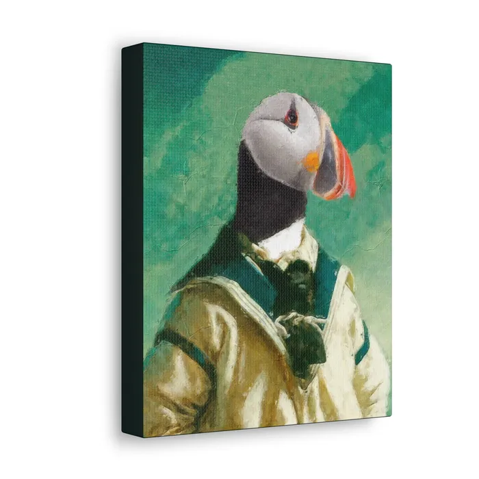 Printify Earrings Puffin Ahoi Canvas Gallery Wraps