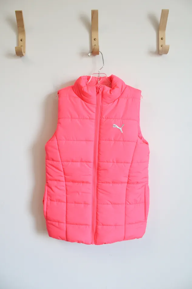 Puma Earrings Puma Hot Pink Puffer Vest Youth S 78