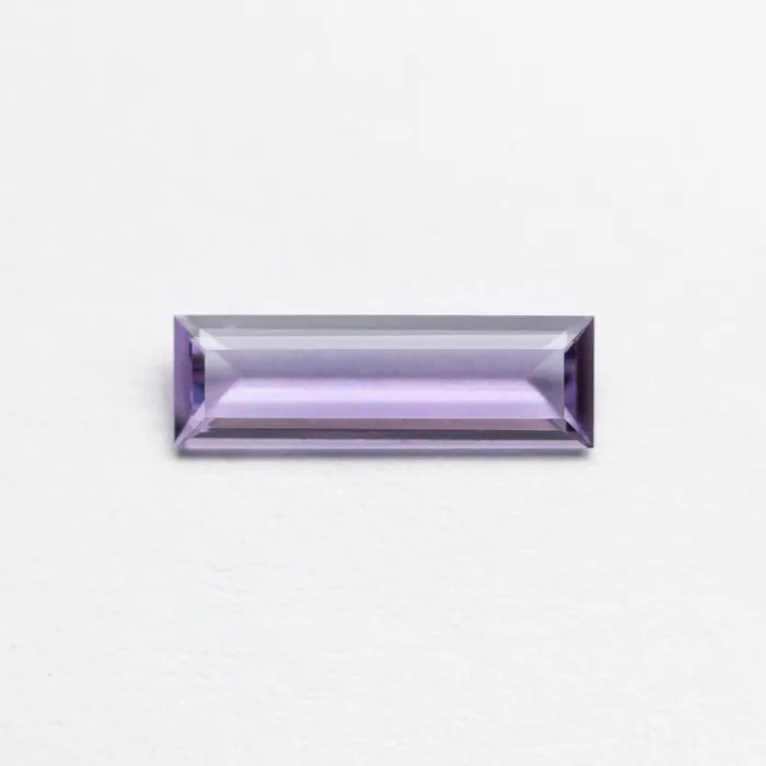 Purple Step Cut Sapphire 043ct Rectangle Baguette Misfit Gems Rings
