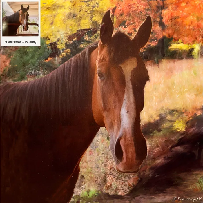 Quarter Horse Portrait in Oil Portrait of Jud Portraits by NC Necklaces