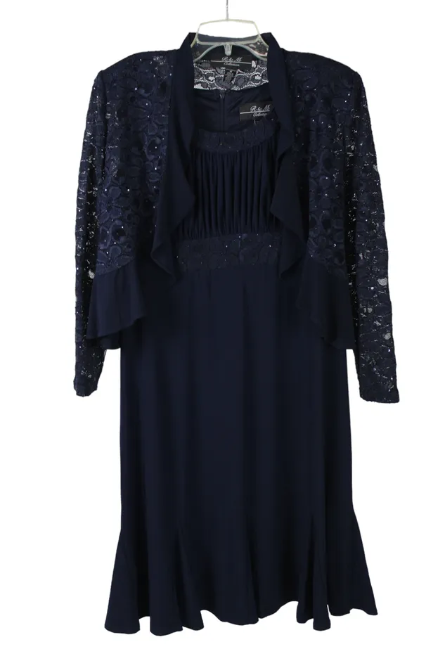 RM Collection Blue 2 Piece Dress 10 RM Richards Rings