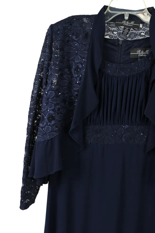 RM Collection Blue 2 Piece Dress 10 RM Richards Rings