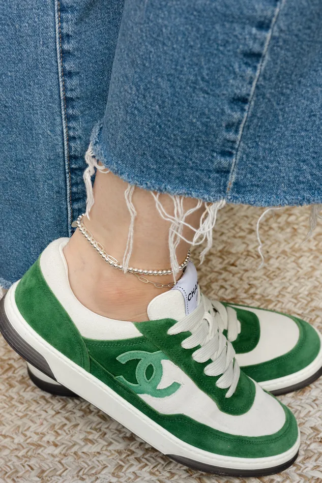 RACHEL LYNN CHICAGO 4mm Sterling Silver Ball Beaded Anklet Rings