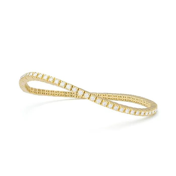 RACHEL LYNN CHICAGO Bracelets Yellow Gold and Diamond Stretch Tennis Bracelet 245cts RACHEL LYNN CHICAGO Bracelets Yellow Gold and Diamond Stretch Tennis Bracelet 245cts
