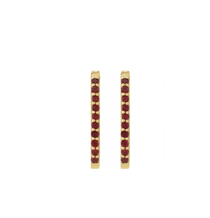 RACHEL LYNN CHICAGO Everyday Garnet 20mm Hoops Earrings