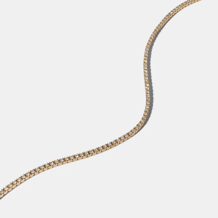 RACHEL LYNN CHICAGO Necklaces All The Way Yellow Gold 495cts Diamond 1650 Tennis Choker Necklace