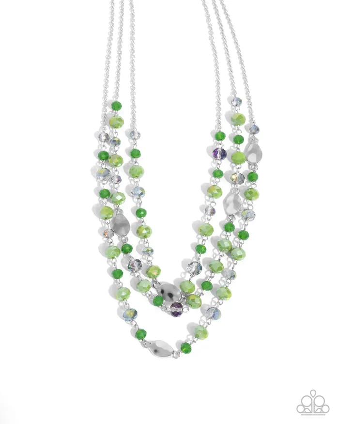Radiantly Rich Green Paparazzi Accessories Earrings