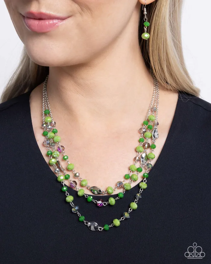 Radiantly Rich Green Paparazzi Accessories Earrings