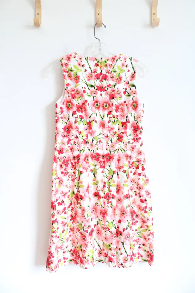 Ralph Lauren Rings Ralph Lauren White Pink Floral Dress 6