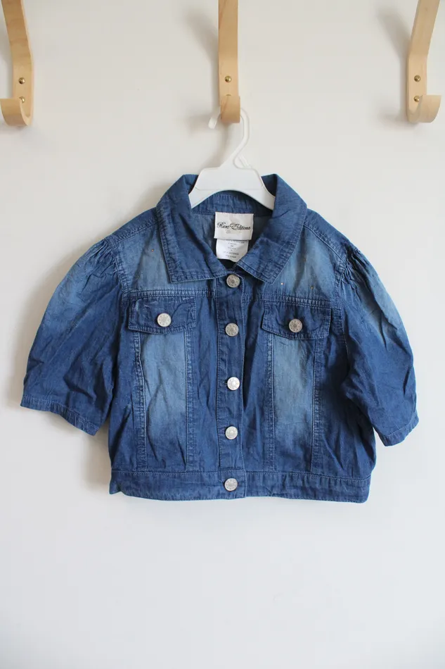Rare Editions PreStyled Sets Rare Editions Chambray Puffed Sleeve Gold Studded Cropped Shirt Youth 14 Rare Editions PreStyled Sets Rare Editions Chambray Puffed Sleeve Gold Studded Cropped Shirt Youth 14