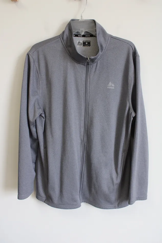 RBX Gray Zip Up Athletic Jacket L RBX Earrings