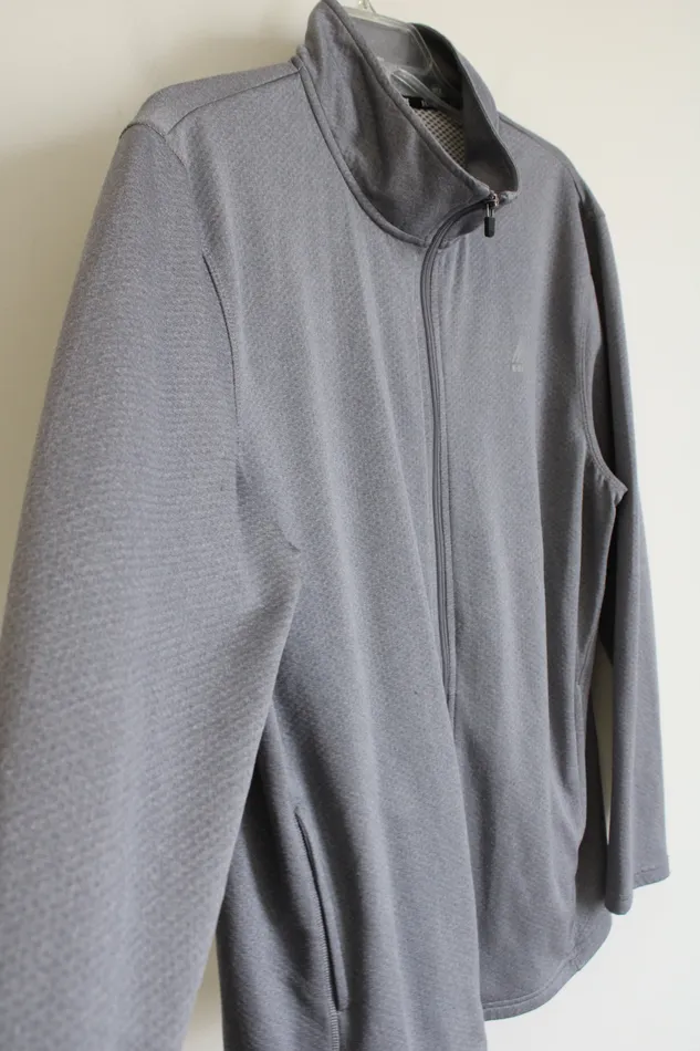 RBX Gray Zip Up Athletic Jacket L RBX Earrings