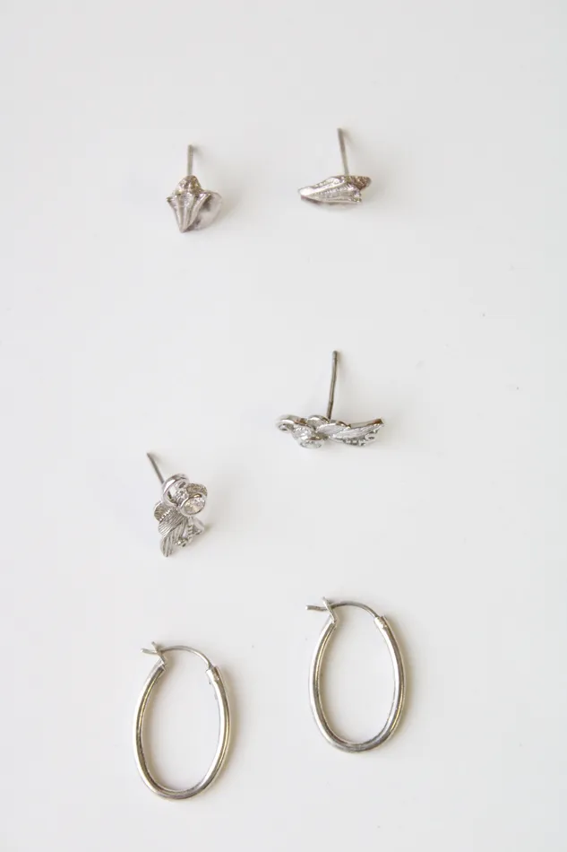 Rings 3 Pair Sterling Silver Set Jubilee Thrift
