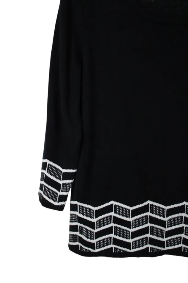 Rings Alfred Dunner Alfred Dunner Black Knit Sweater S Petite